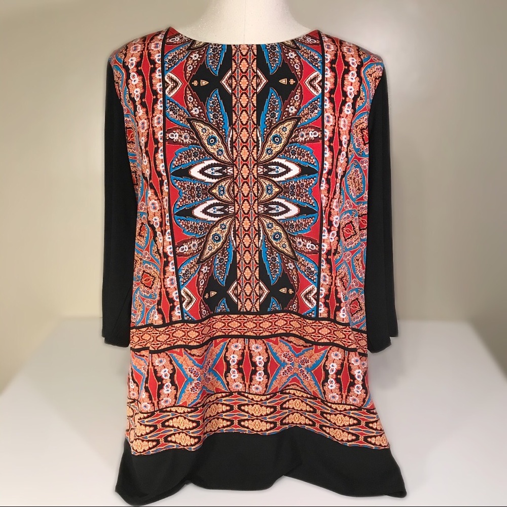 Print tunic, size 3X